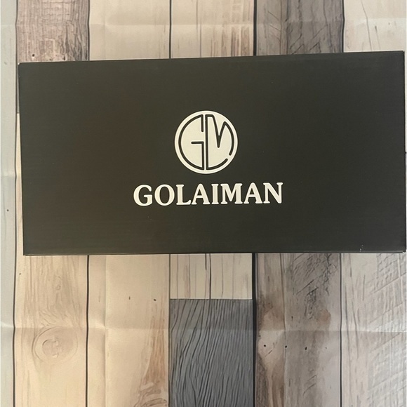 NIB Golaiman Men’s Lace Up Square Toe Oxford Dress Shoes Black Size 10 - Picture 2 of 7